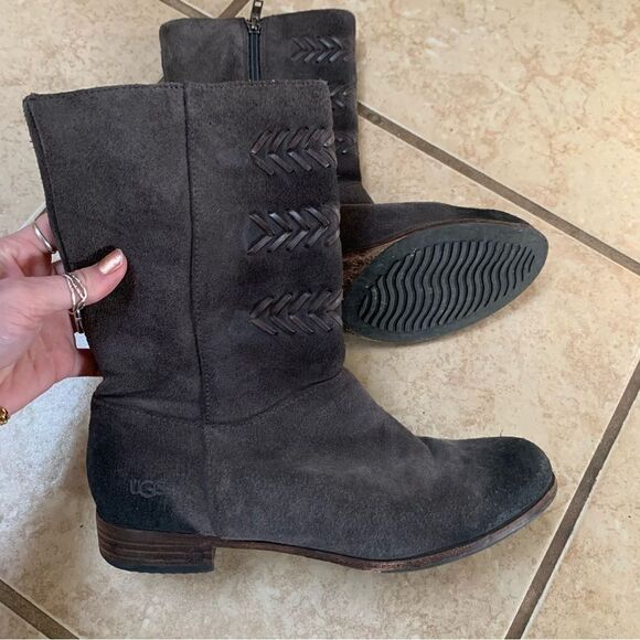 UGG Shoes - UGG Caitlyn Moto Suede Boots size 8